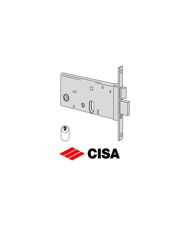 Serratura 14461-90 elettrica da infilare a cilindro Cisa con chiavi